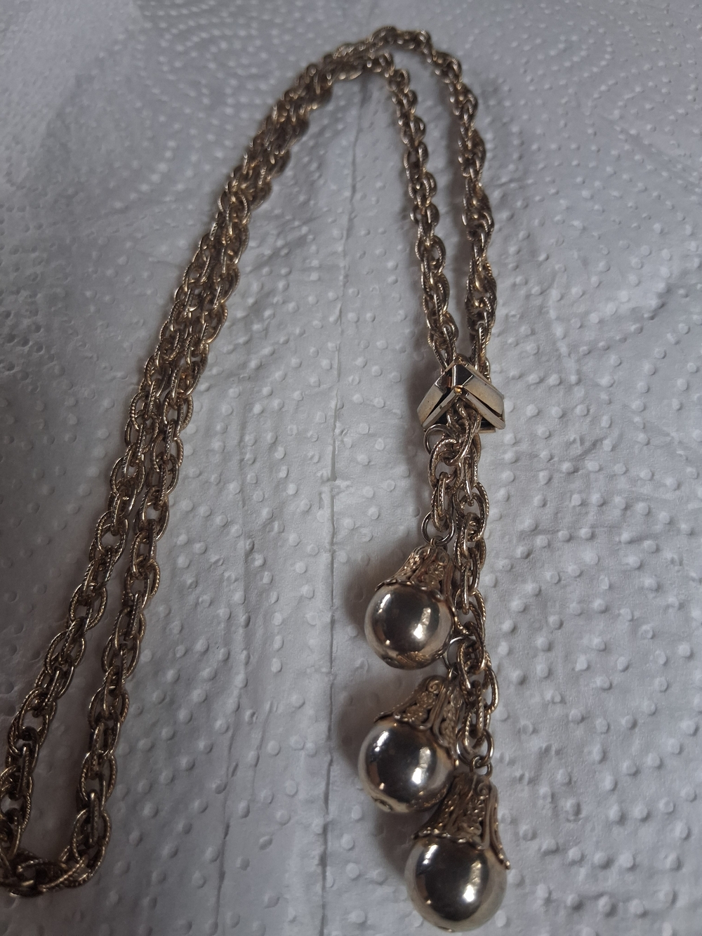 Gold-Tone Triple Ball Pendant Necklace - Women